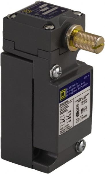Square D - DPDT, 2NC/2NO, Multiple VAC Levels, Screw Terminal, Rotary Head Actuator, General Purpose Limit Switch - 1, 2, 4, 6, 12, 13, 6P NEMA Rating, IP66 IPR Rating - Exact Tooling