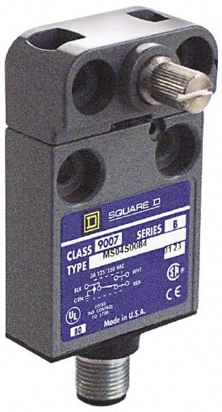 Square D - SPDT, NC/NO, Multiple VDC Levels, 4 Pin AC Micro Connector Terminal, Rotary Spring Return Actuator, General Purpose Limit Switch - 1, 2, 4, 6, 6P NEMA Rating, IP67 IPR Rating - Exact Tooling