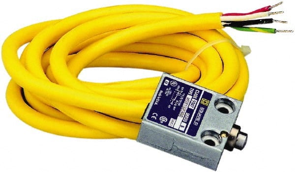 Square D - SPDT, NC/NO, 240 VAC, Prewired Terminal, Plunger Actuator, General Purpose Limit Switch - 1, 2, 4, 6, 6P NEMA Rating, IP67 IPR Rating, 80 Ounce Operating Force - Exact Tooling