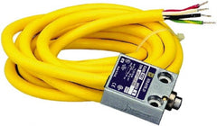 Square D - SPDT, NC/NO, 240 VAC at 3 Amp, 28 VDC at 5 Amp, Prewired Terminal, Plunger Actuator, General Purpose Limit Switch - 1, 2, 4, 6, 6P NEMA Rating, IP67 IPR Rating, 80 Ounce Operating Force - Exact Tooling
