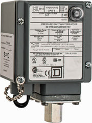 Square D - 4, 13 and 4X NEMA Rated, SPDT-DB, 3 to 150 psig, Electromechanical Pressure and Level Switch - Exact Tooling