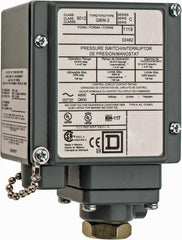 Square D - 4, 13 and 4X NEMA Rated, SPDT-DB, 20 to 675 psig, Electromechanical Pressure and Level Switch - Exact Tooling