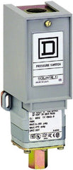 Square D - 1 NEMA Rated, SPDT, 1.5 to 75 psi, Electromechanical Pressure and Level Switch - Fixed Pressure, 120 VAC at 6 Amp, 125 VDC at 0.22 Amp, 240 VAC at 3 Amp, 250 VDC at 0.27 Amp, 1/4 Inch Connector, Screw Terminal, For Use with 9012G - Exact Tooling