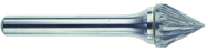 SJ-7 3/4 x 11/16 x 1/4" SH Dbl Cut - CBD - Burr - Exact Tooling
