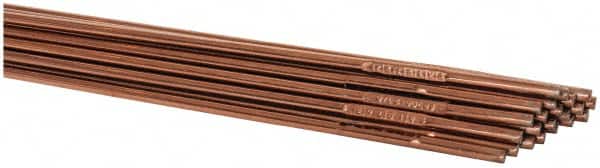 Welding Material - 36 Inch Long, 1/8 Inch Diameter, Bare Coated, Carbon Steel, TIG Welding and Brazing Rod - 10 Lb., Industry Specification ER70S2 - Exact Tooling
