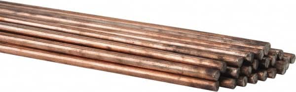 Welding Material - 36 Inch Long, 3/32 Inch Diameter, Copper Coated, Carbon Steel, TIG Welding and Brazing Rod - 10 Lb., Industry Specification ER70S6 - Exact Tooling