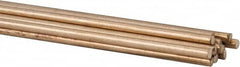 Welding Material - 36 Inch Long, 3/32 Inch Diameter, Bare Coated, Low Fuming Bronze, TIG Welding and Brazing Rod - 1 Lb., Industry Specification RBCuZn-C - Exact Tooling
