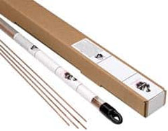 Welding Material - 36 Inch Long, 1/8 Inch Diameter, Copper Coated, Carbon Steel, TIG Welding and Brazing Rod - 10 Lb., Industry Specification R45 - Exact Tooling