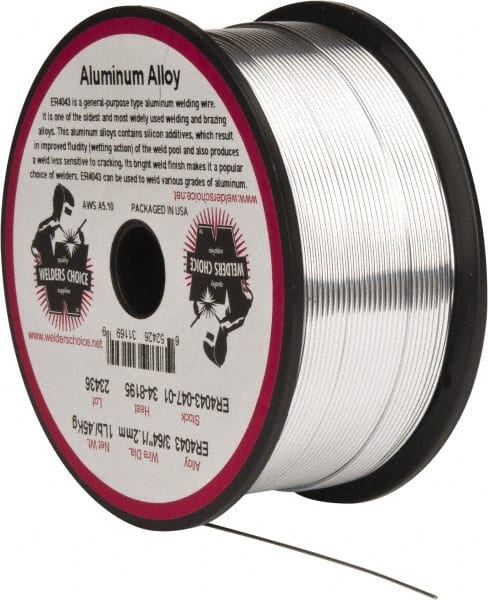 Welding Material - ER4043, 0.047 Inch Diameter, Aluminum MIG Welding Wire - 1 Lb. Roll - Exact Tooling