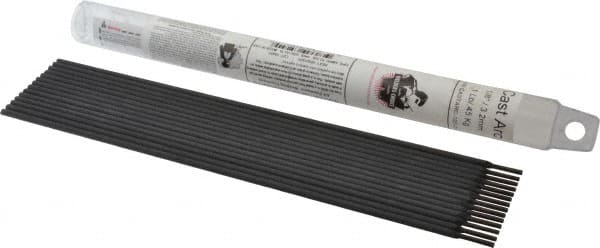 Welding Material - 14" Long, 1/8" Diam, Cast Iron Arc Welding Electrode - Cast Iron Rod (Nickel Free) - Exact Tooling