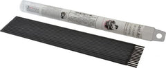 Welding Material - 14" Long, 1/8" Diam, Cast Iron Arc Welding Electrode - Cast Iron Rod (Nickel Free) - Exact Tooling