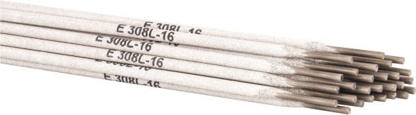 Welding Material - 12" Long, 3/32" Diam, Stainless Steel Arc Welding Electrode - E308L - Exact Tooling
