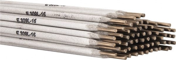 Welding Material - 14" Long, 1/8" Diam, Stainless Steel Arc Welding Electrode - E309L - Exact Tooling