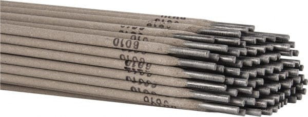 Welding Material - 14" Long, 1/8" Diam, Steel Alloy Arc Welding Electrode - E6010 - Exact Tooling