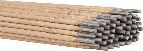 Welding Material - 14" Long, 5/32" Diam, Steel Alloy Arc Welding Electrode - E6011 - Exact Tooling