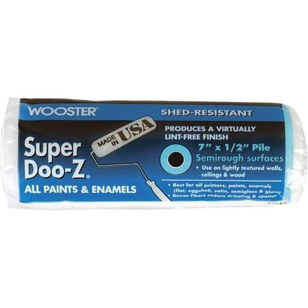 Wooster Brush - 1/2" Nap, 7" Wide Paint Roller Cover - Semi-Rough Texture, Woven - Exact Tooling