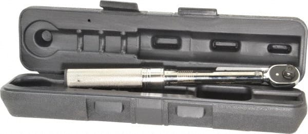 CDI - 3/8" Drive Micrometer Torque Wrench - 4 N/m to 22 N/m Torque, 10-5/32" OAL, 0.12 N/m Graduation, Ratcheting with Reverse Lever Head - Exact Tooling
