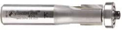 Amana Tool - 1/2" Cut Diam, 1/2" Length of Cut, 2 Flute Overhang Trim Edge Profile Router Bit - Carbide-Tipped, 1/2" Shank Diam, 2-5/8" OAL, Uncoated - Exact Tooling