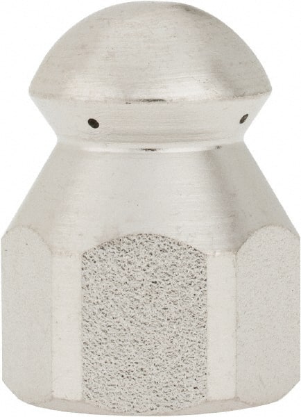 Value Collection - 4,200 psi Fixed, Sewer Pressure Washer Nozzle - 6mm Orifice Diam, 1/4" Thread - Exact Tooling