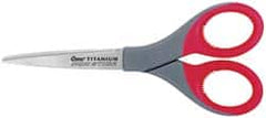 Clauss - 3-1/8" LOC, 7" OAL Titanium Shears - Right Hand, Straight Handle, For General Purpose Use - Exact Tooling