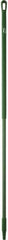 Vikan - 59 x 1-1/4" Fiberglass Squeegee Handle - European Threaded Connection, Green - Exact Tooling