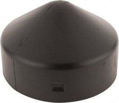 Eagle - 7-1/2" Wide x 7-1/2" Deep x 7-1/2" High, 6-5/8" Bollard Cap - Black, HDPE, 1 Lb, Smooth Surface - Exact Tooling