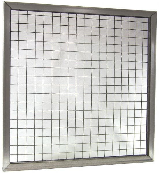 Made in USA - Galvanized Steel Wire Air Filter Frame - 16" Noml Height x 1" Noml Depth x 25" Noml Width, For Use with Filter Pads - Exact Tooling