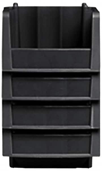 Akro-Mils - 11-7/8" Deep, Black Polypropylene Hopper Stacking Bin - 5" High x 8-3/8" Wide x 11-7/8" Long - Exact Tooling