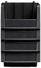 Akro-Mils - 11-7/8" Deep, Black Polypropylene Hopper Stacking Bin - 7" High x 8-3/8" Wide x 11-7/8" Long - Exact Tooling