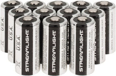 Streamlight - Size 123A, Lithium, 12 Pack, Standard Battery - 3 Volts - Exact Tooling