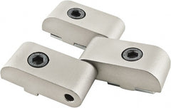 80/20 Inc. - 57mm Long x 43.6mm Wide x 13mm Thick, Heavy Duty Hinge - Aluminum, Clear Anodized Finish - Exact Tooling