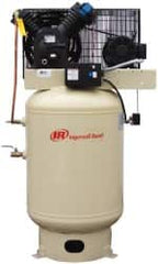 Ingersoll-Rand - 10 hp, 120 Gal Stationary Electric Vertical Air Compressor - Three Phase, 175 Max psi, 35 CFM, 230 Volt - Exact Tooling