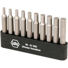 Wiha - 10 Piece, 1/4" Drive Screwdriver Power Bit Set - 1/4" Hex - Exact Tooling