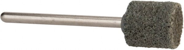 Rex Cut Product - 1/2" Head Diam x 1/2" Thickness, W185, Cylinder End, Aluminum Oxide Mounted Point - Tan, Medium Grade, 34,500 RPM - Exact Tooling