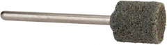 Rex Cut Product - 1/2" Head Diam x 1/2" Thickness, W185, Cylinder End, Aluminum Oxide Mounted Point - Tan, Medium Grade, 34,500 RPM - Exact Tooling