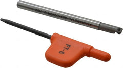 Kennametal - 0.18" Min Bore Diam, 2-1/2" OAL, 3/16" Shank Diam, CSBI Indexable Boring Bar - 1/2" Max Bore Depth, CDC Insert, Screw Holding Method - Exact Tooling