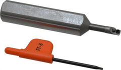 Kennametal - 0.208" Min Bore Diam, 3-3/8" OAL, 5/8" Shank Diam, CCBI Indexable Boring Bar - 7/8" Max Bore Depth, CDC Insert, Screw Holding Method - Exact Tooling