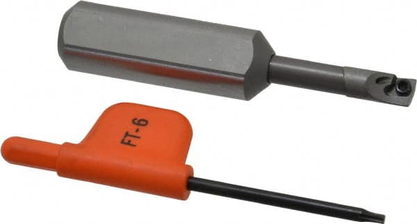 Kennametal - 0.23" Min Bore Diam, 2-1/2" OAL, 1/2" Shank Diam, CCBI Indexable Boring Bar - 1" Max Bore Depth, CDC Insert, Screw Holding Method - Exact Tooling