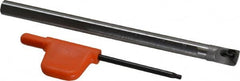 Kennametal - 0.3" Min Bore Diam, 4" OAL, 1/4" Shank Diam, FSBI Indexable Boring Bar - 1" Max Bore Depth, TD.. Insert, Screw Holding Method - Exact Tooling