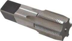 Hertel - 1-5/16 - 12 UNS 6 Flute Bright Finish High Speed Steel Straight Flute Standard Hand Tap - Plug, Right Hand Thread, 5-3/4" OAL, 1-1/2" Thread Length, H4 Limit - Exact Tooling