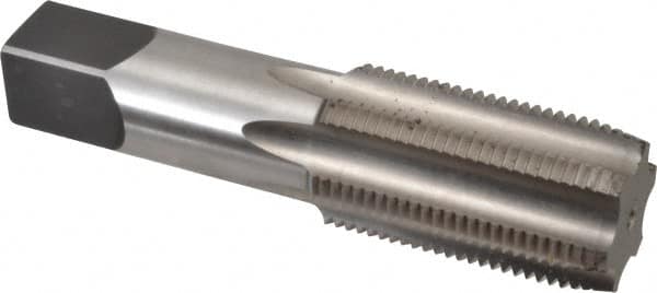 Hertel - 1-3/4 - 8 UNS 6 Flute Bright Finish High Speed Steel Straight Flute Standard Hand Tap - Plug, Right Hand Thread, 7" OAL, 3-9/16" Thread Length, H6 Limit - Exact Tooling