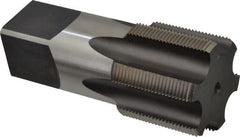 Hertel - 2-1/4 - 12 UNS 6 Flute Bright Finish High Speed Steel Straight Flute Standard Hand Tap - Bottoming, Right Hand Thread, 5-1/4" OAL, 2" Thread Length, H6 Limit - Exact Tooling