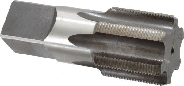 Hertel - 2-12 UNF 6 Flute Bright Finish High Speed Steel Straight Flute Standard Hand Tap - Bottoming, Right Hand Thread, 5" OAL, 2" Thread Length, H6 Limit - Exact Tooling