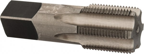 Hertel - 1-5/16 - 12 UNS 6 Flute Bright Finish High Speed Steel Straight Flute Standard Hand Tap - Bottoming, Right Hand Thread, 5-3/4" OAL, 1-1/2" Thread Length, H4 Limit - Exact Tooling