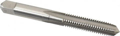 Hertel - M8x1.25 Metric Coarse 6H 4 Flute Bright Finish High Speed Steel Straight Flute Standard Hand Tap - Plug, Left Hand Thread, 2-23/32" OAL, D5 Limit - Exact Tooling