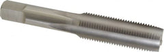 Hertel - M16x1.50 Metric Fine 4 Flute Bright Finish High Speed Steel Straight Flute Standard Hand Tap - Plug, Left Hand Thread, 3-13/16" OAL, D6 Limit - Exact Tooling