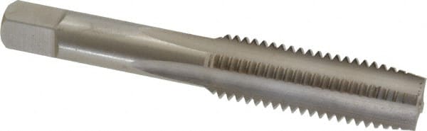 Hertel - M14x2.00 Metric Coarse 6H 4 Flute Bright Finish High Speed Steel Straight Flute Standard Hand Tap - Plug, Left Hand Thread, 3-19/32" OAL, D7 Limit - Exact Tooling