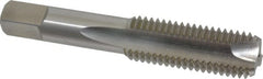 Hertel - 3/4-10 UNC, 3 Flute, Bright Finish, High Speed Steel Spiral Point Tap - Bottoming Chamfer, Right Hand Thread, 4-1/4" OAL, 2" Thread Length - Exact Tooling