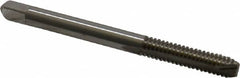 Hertel - #10-24 UNC, 2 Flute, Bright Finish, High Speed Steel Spiral Point Tap - Bottoming Chamfer, Right Hand Thread, 2-3/8" OAL, 7/8" Thread Length, 2B/3B Class of Fit - Exact Tooling