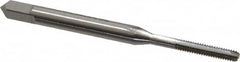 Hertel - #2-56 UNC, 2 Flute, Bright Finish, High Speed Steel Spiral Point Tap - Bottoming Chamfer, Right Hand Thread, 1-3/4" OAL, 7/16" Thread Length, 2B Class of Fit - Exact Tooling